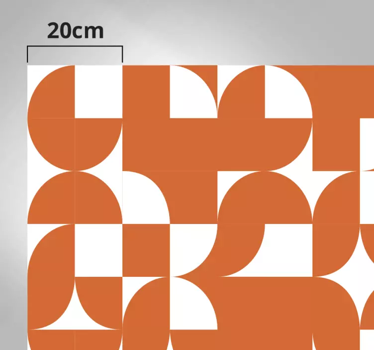 Furniture sticker geometric orange designs - TenStickers