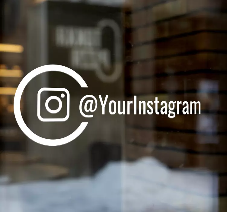 Personalised Instagram window sticker - TenStickers