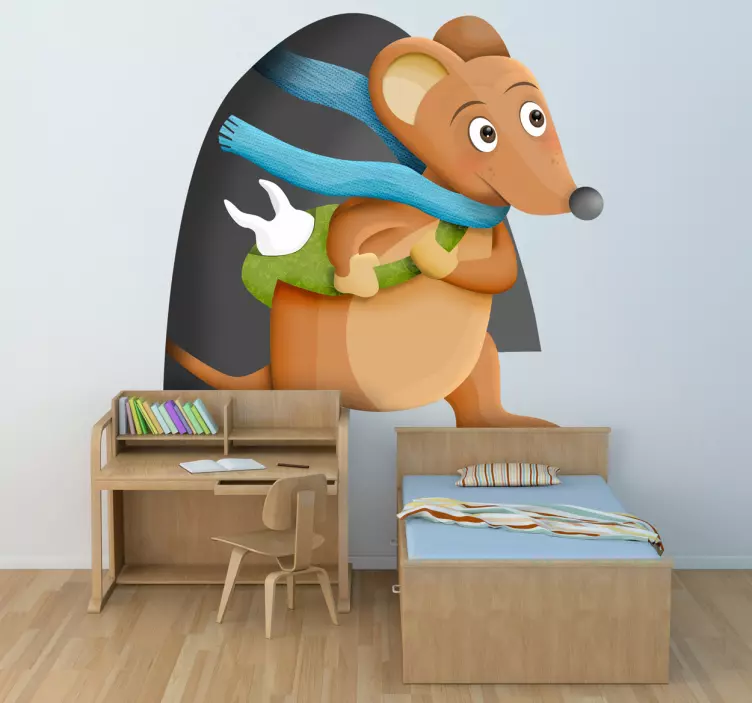 little mouse Perez fairy tale sticker - TenStickers