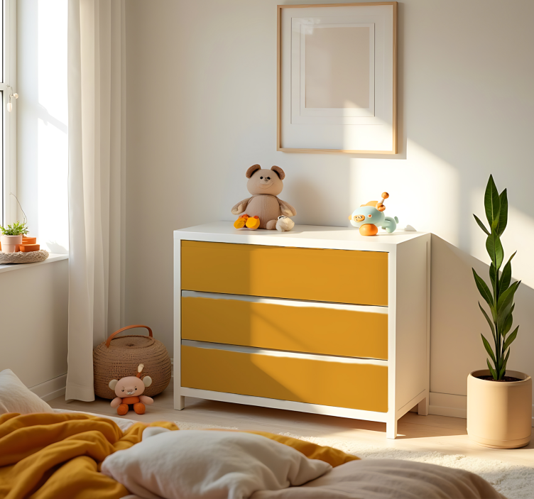 Matte Yellow plain sticker - TenStickers