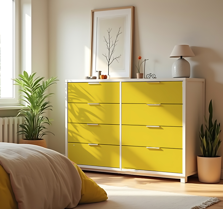 Matte Bright Yellow plain sticker - TenStickers