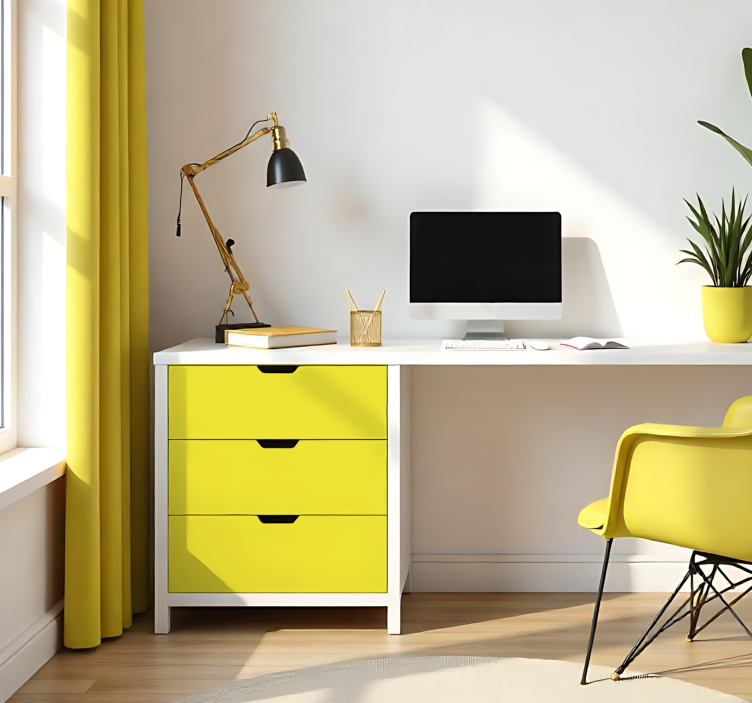 Matte Light Yellow plain sticker - TenStickers