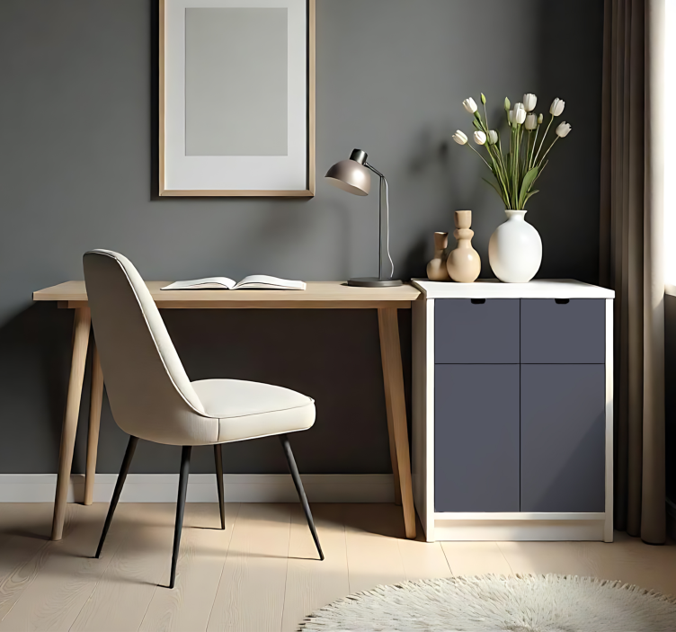 Matte Dark Gray plain sticker - TenStickers