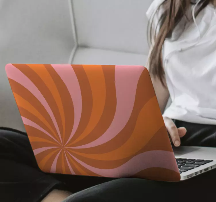 70's rainbow laptop skins - TenStickers