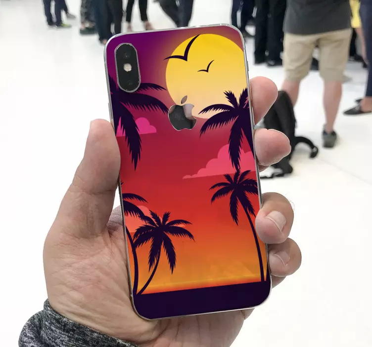 70's Sunset iPhone sticker - TenStickers