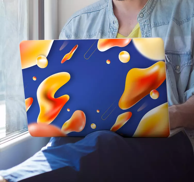 abstract lava design Abstract laptop sticker - TenStickers