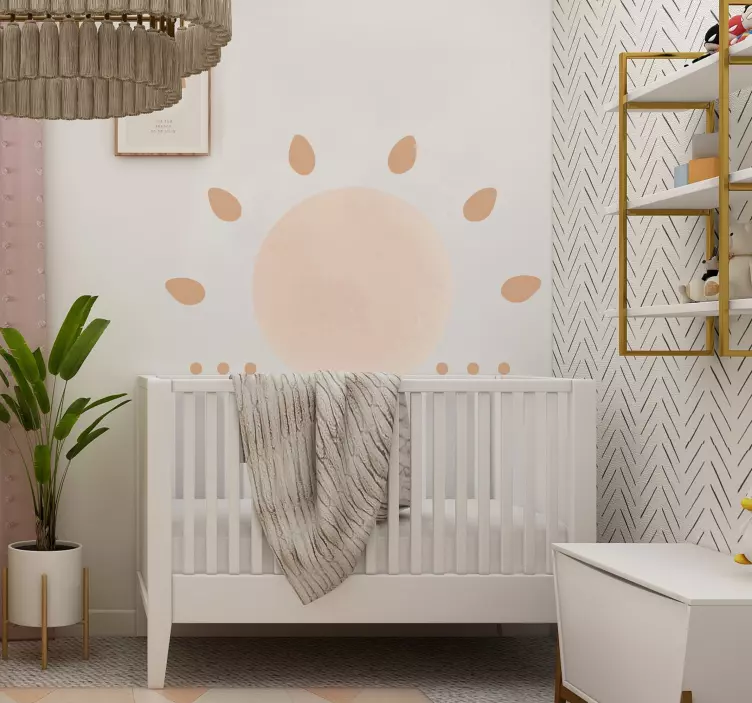 Abstract minimal sun nature wall sticker - TenStickers