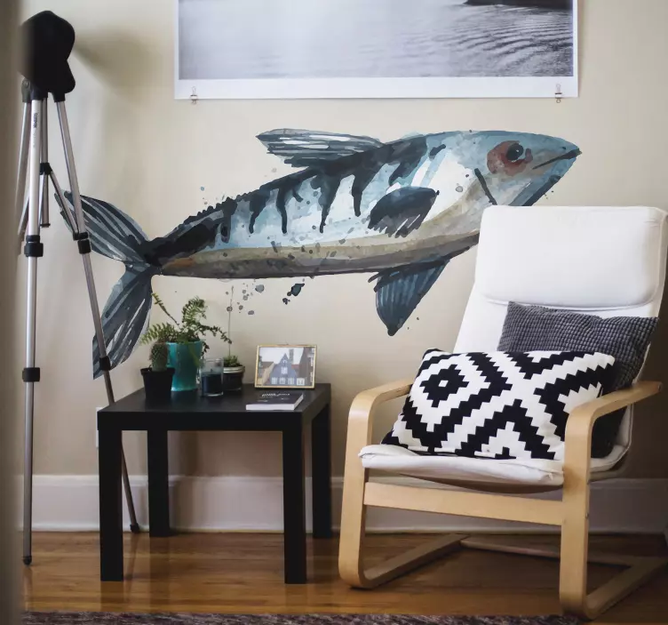 Abstract Sea Food fish wall sticker - TenStickers