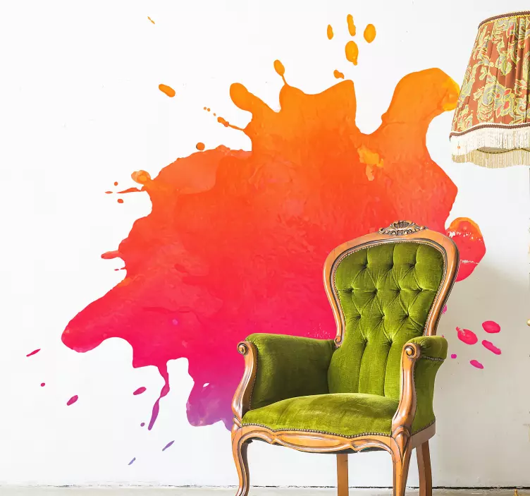 Abstract wall sticker vibrant color explosion - TenStickers