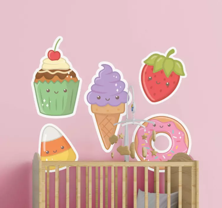 Adorable anime food sticker - TenStickers