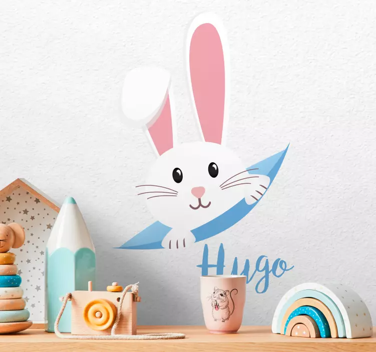 Nursery wall sticker adorable bunny illustration - TenStickers