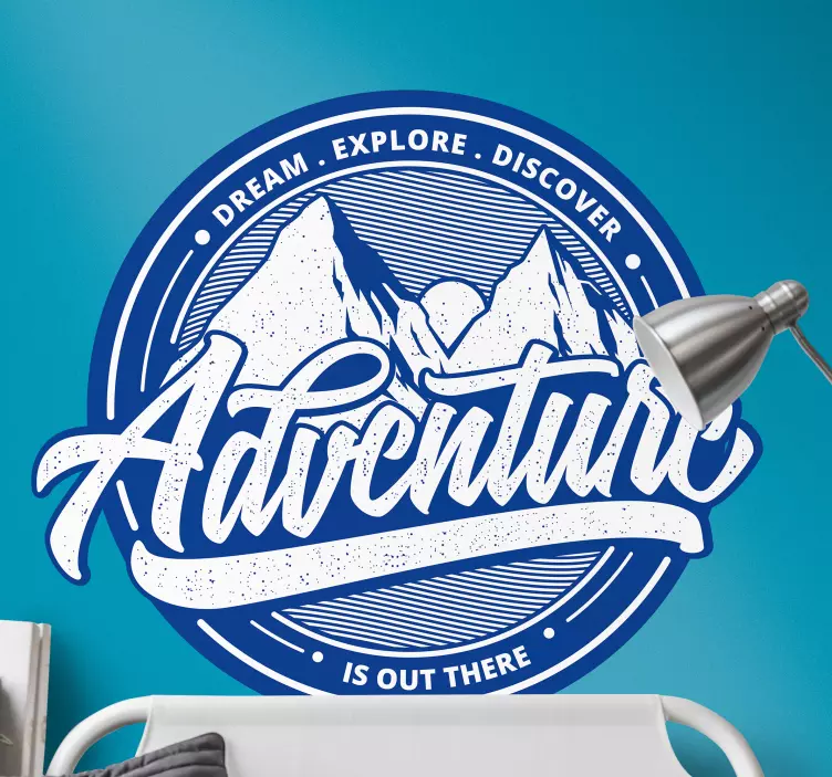 Adventure Mountains Graphic holiday sticker - TenStickers