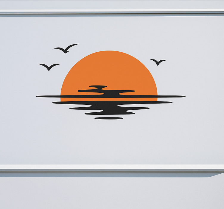 Aesthetic Sunset campervan decal - TenStickers