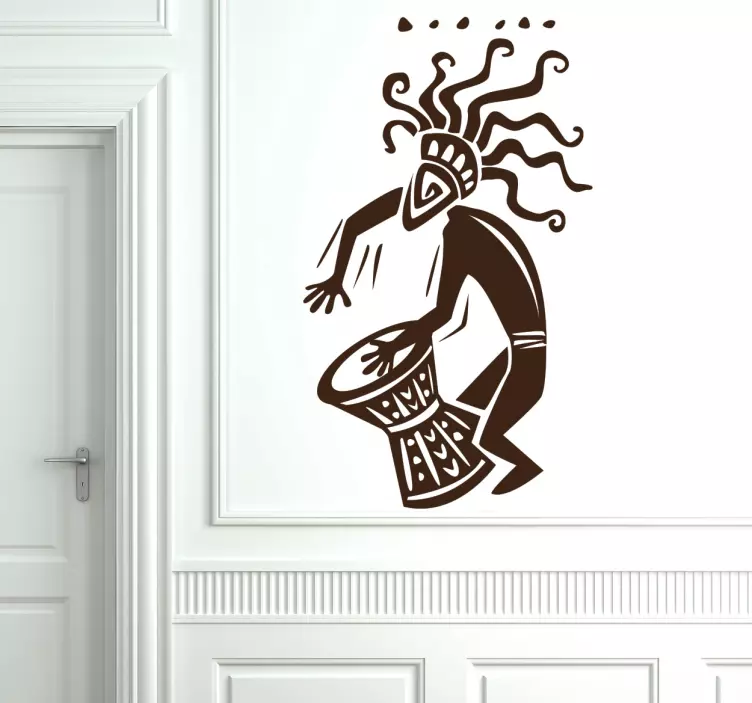 African Musician Wall Sticker - TenStickers