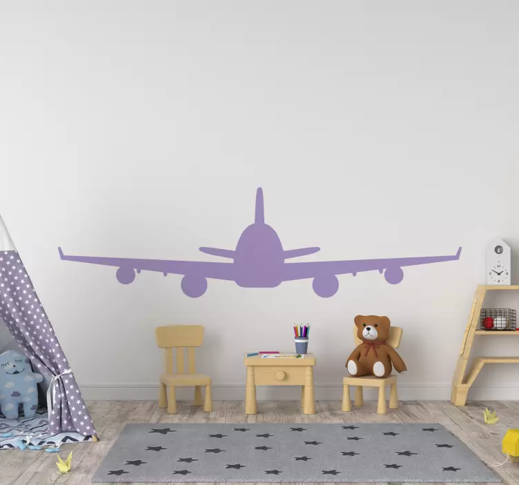 Airplane Silhouette video game sticker - TenStickers