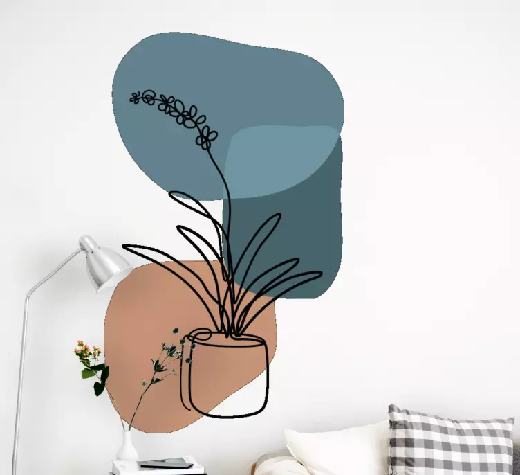 Amazing minimalist orchids flower sticker - TenStickers