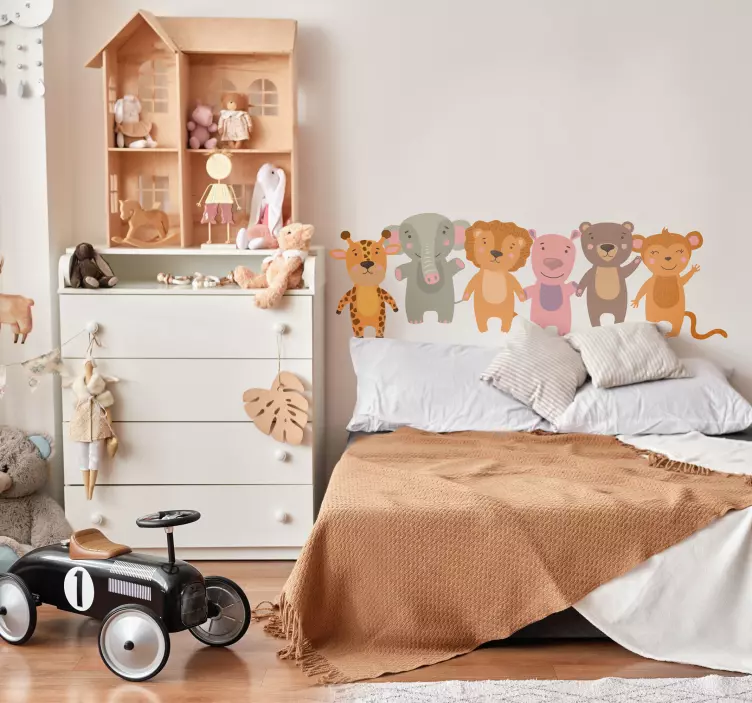 Animal Drawings Header wild animal decal - TenStickers