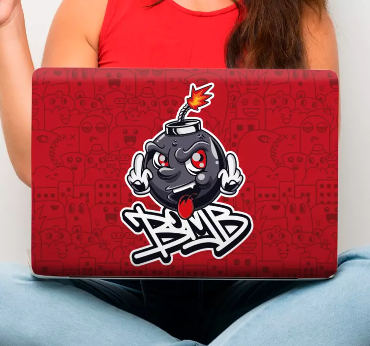 Animated explosive laptop skin - TenStickers