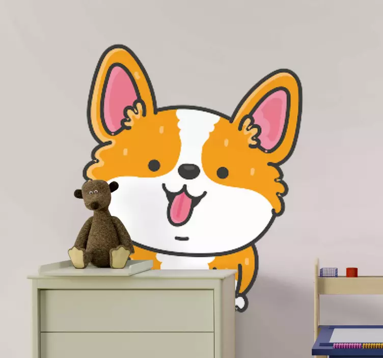 Anime cute dog cat sticker - TenStickers