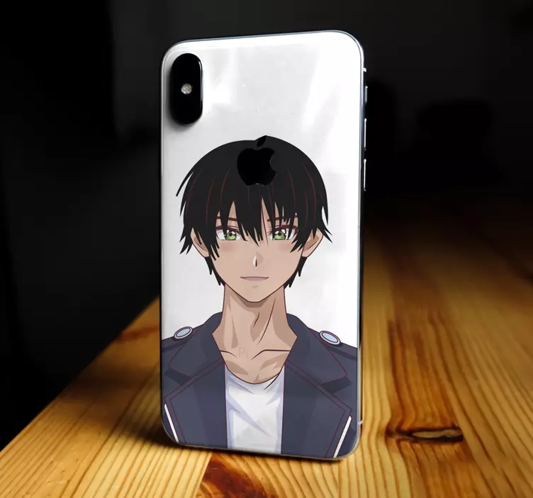 Anime mysterious character iPhone sticker - TenStickers