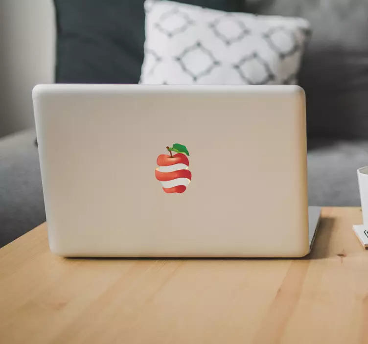 Apple rind MacBook fruit laptop sticker - TenStickers