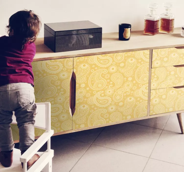 Arabic paisley furniture sticker - TenStickers