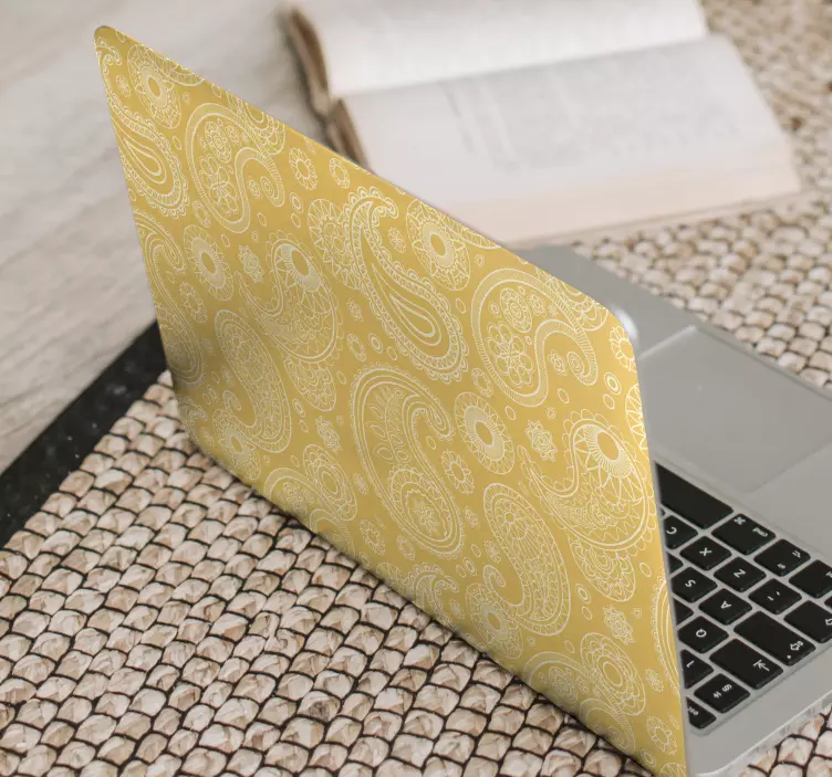 Arabic paisley laptop sticker - TenStickers