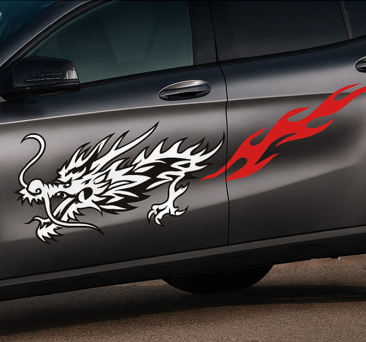 Car sticker asian dragon design - TenStickers