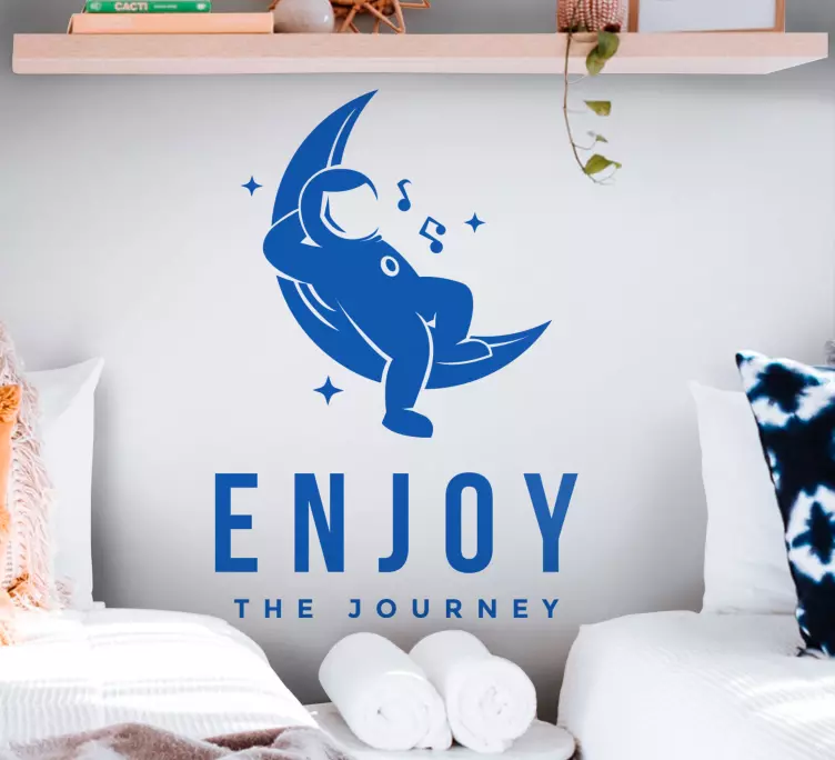 Astronaut enjoying music Teenage Wall decals - TenStickers