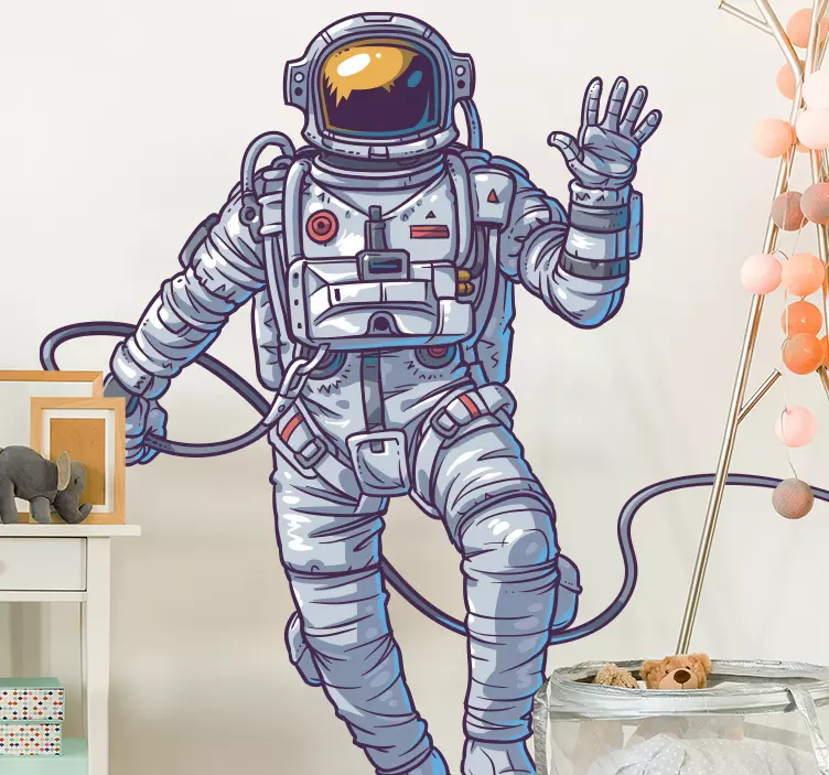 Astronaut space wall sticker - TenStickers