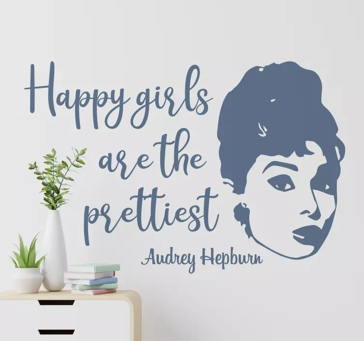 Audrey Hepburn quote motivational wall sticker - TenStickers