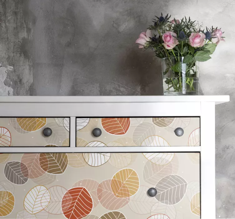 Autumn leaves  furniture sticker - TenStickers