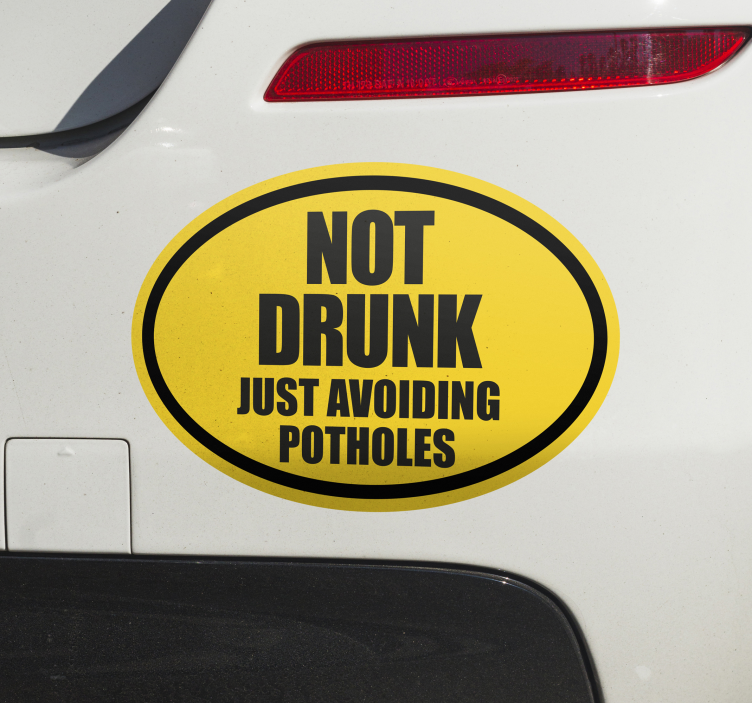 Avoiding potholes car sticker - TenStickers