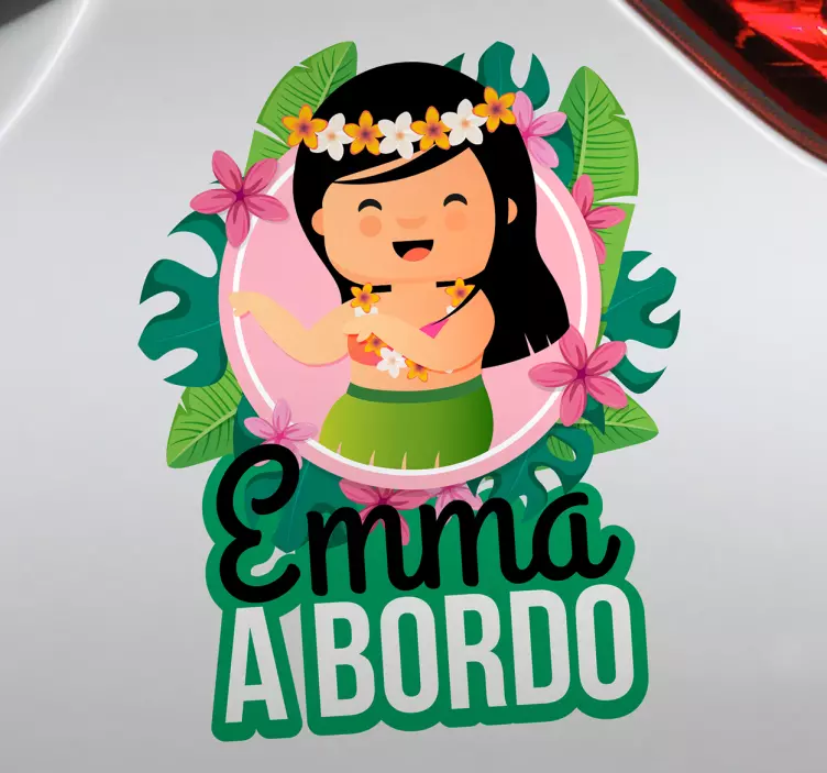 Baby on board personalized car sticker - TenStickers