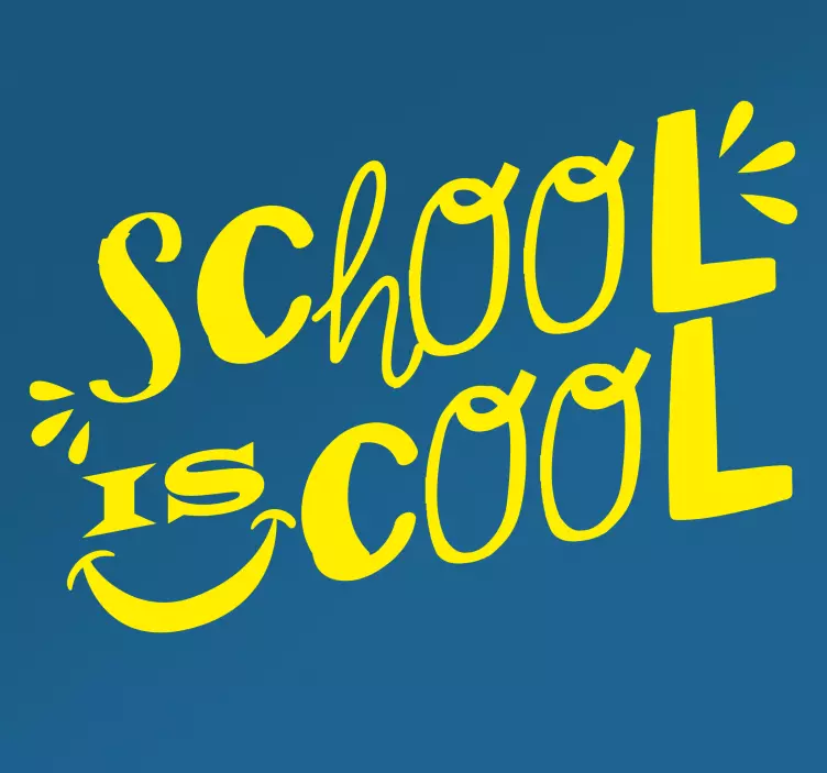Back to school is cool window vinyl decal - TenStickers
