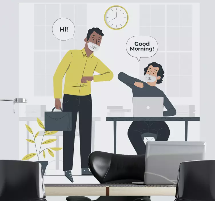 Back to work wall mural decal - TenStickers