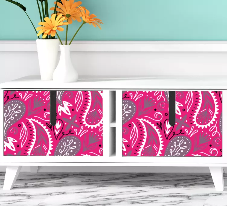 Background bright pink furniture sticker - TenStickers