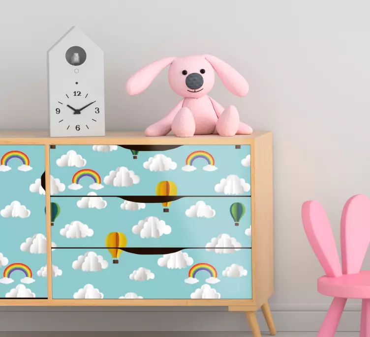 Balloon blue sky furniture sticker - TenStickers