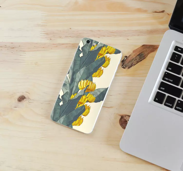 Banana tree artistic pattern iPhone decal - TenStickers