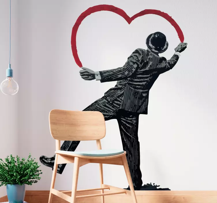 Banksy graffiti wall art sticker - TenStickers