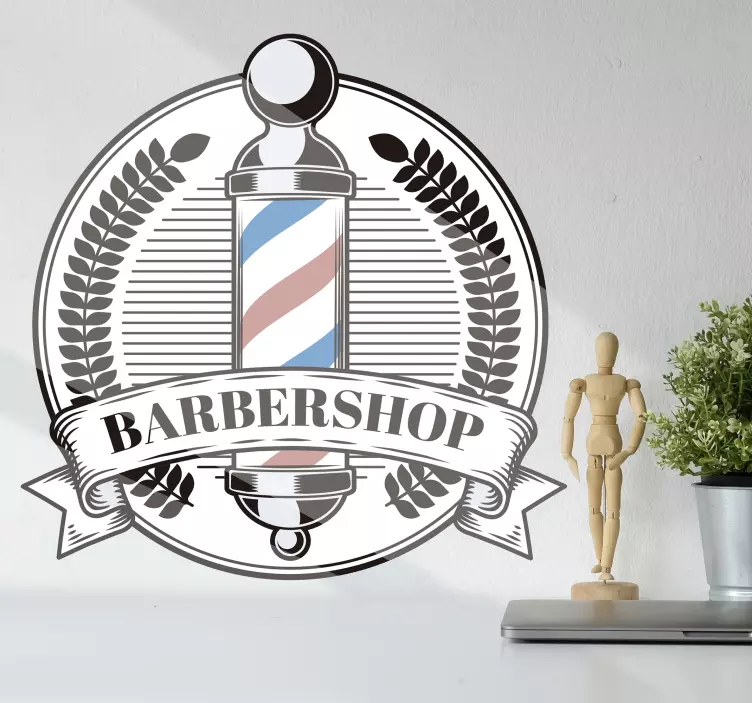Barber Pole wall sticker - TenStickers