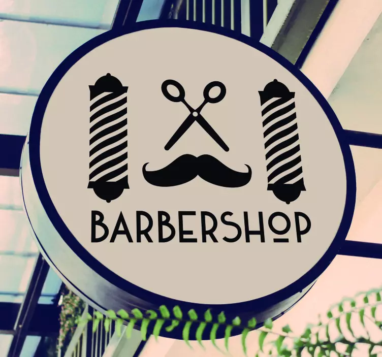 Barbershop items vinyl banner - TenStickers