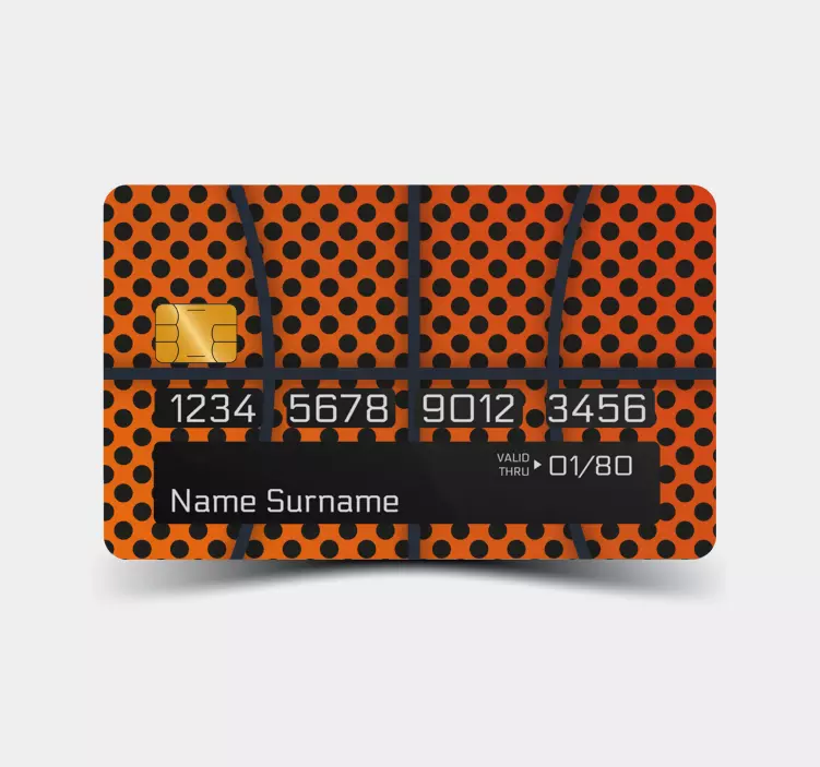 Basketball inspired credit card sticker - TenStickers