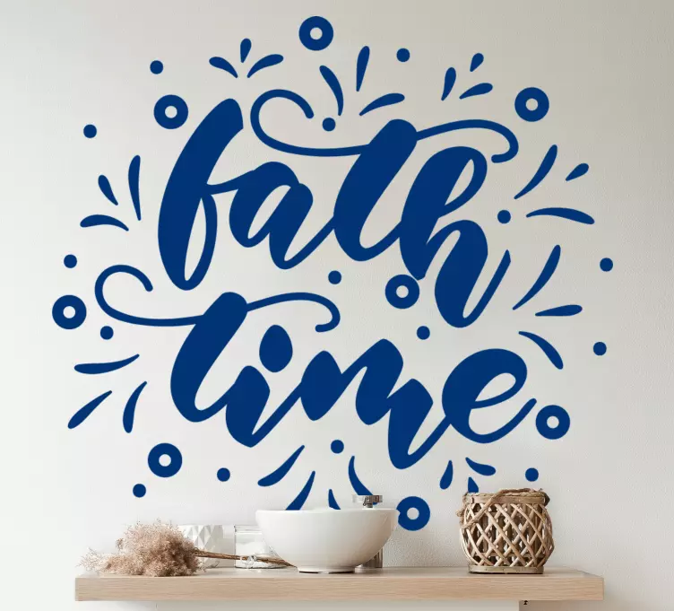 Bath time lettering bathroom wall Sticker - TenStickers