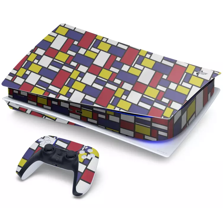 Bauhaus pattern playstation sticker - TenStickers