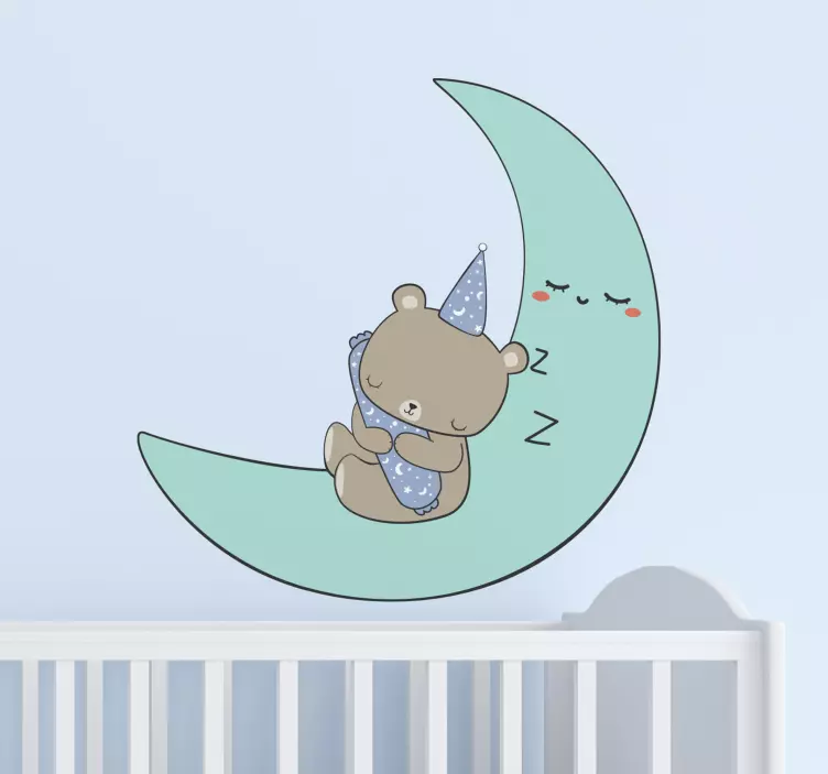Bears sleeping children bedroom wall sticker - TenStickers
