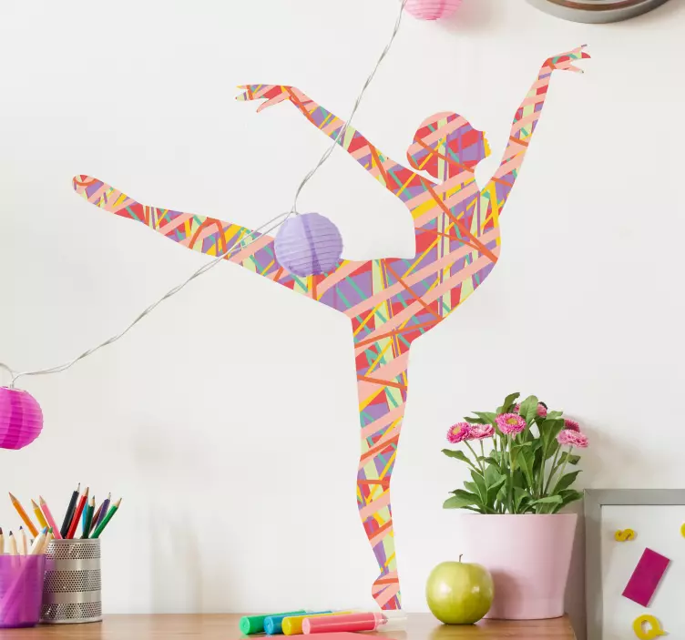 Beautiful dancer dance wall decal - TenStickers
