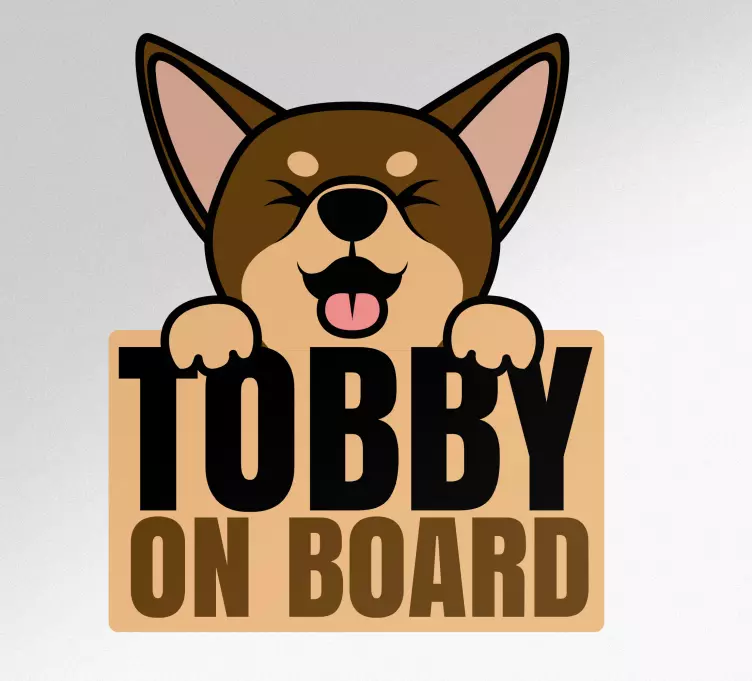 Beautiful dog peeking car sticker - TenStickers