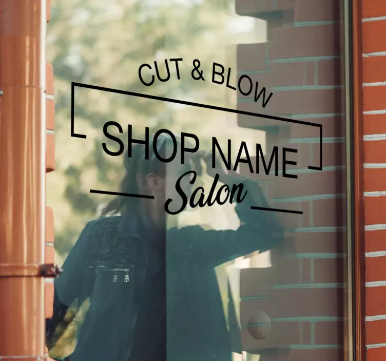 Beauty salon showcase  sticker - TenStickers