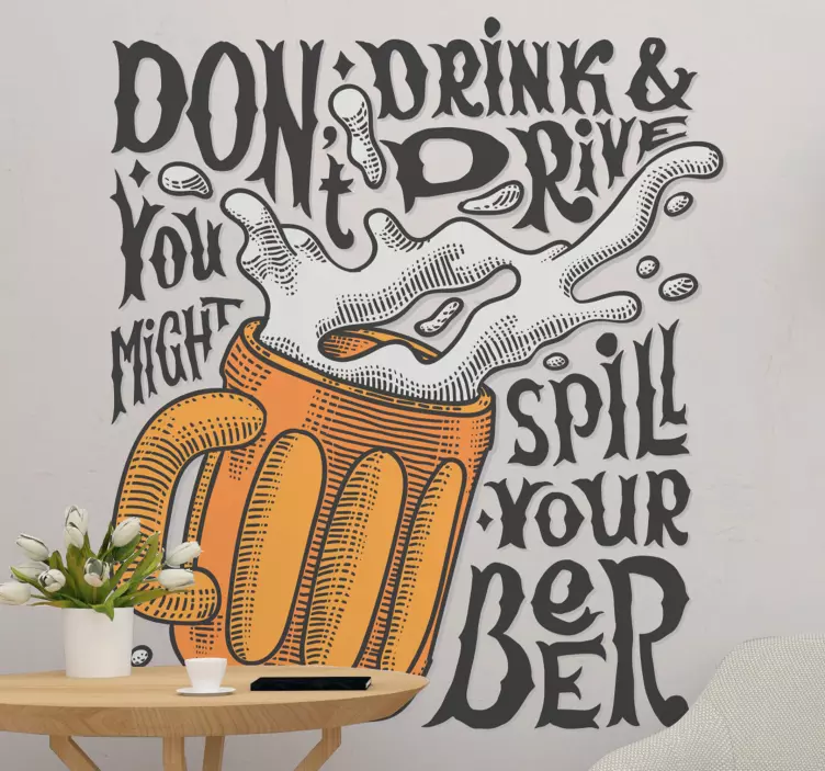 Beer Banner drink sticker - TenStickers